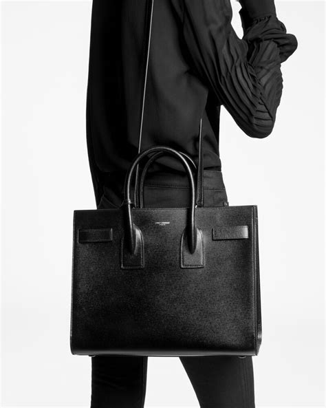 SAINT LAURENT Sac De Jour small leather top